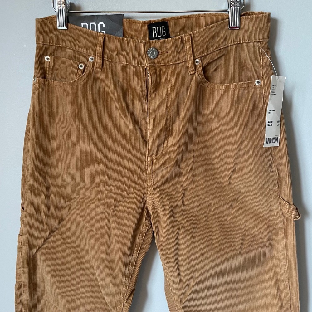 BDG Urban Outfitters Corduroy Carpenter Pants Brown Slim Straight Fit Size 28 - Picture 5 of 10